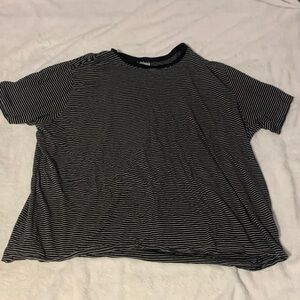 Basic Editions Black and White Striped Tee